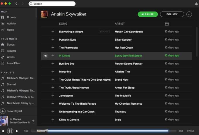 Anakin playlist